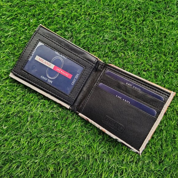 Virgin Mary Printed Leather Bifold Men’s Wallet, Slim, Durable Men's Wallet - Picture 3 of 6